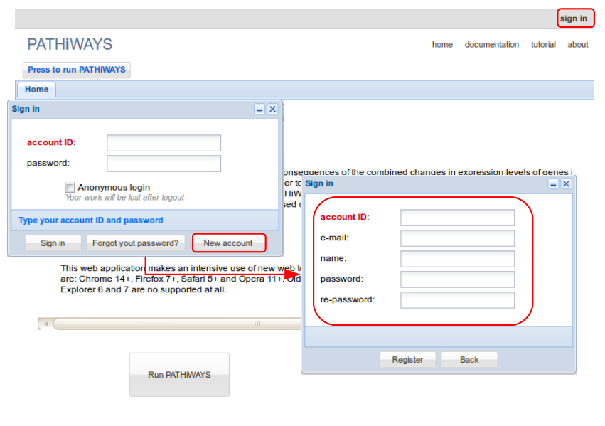  Create new account